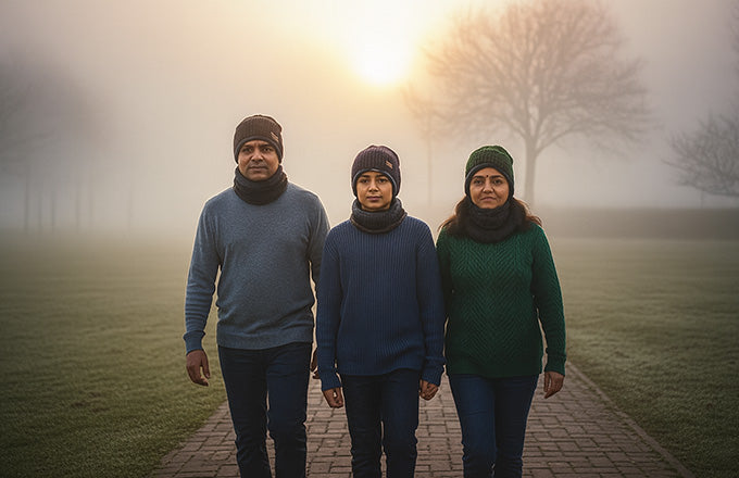 Woolen Cap with Neck Muffler Mens & Women New Monkey Cap Smooth Fur Winter Muffler