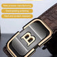 Men's Leather Automatic Buckle Belt _BUY 1 GET 1 FREE (Black & Brown) @ Just Rs.599/-
