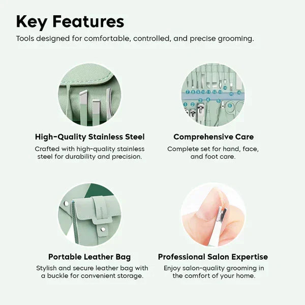 Professional Manicure & Pedicure Nail Grooming Kit