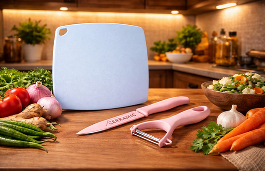 Chopping Board Set with Free Knife & Peeler
