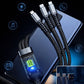 3-in-1 Fast Charging Nylon Braided Cable with 3A Output