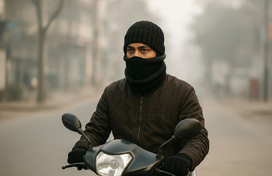 Woolen Cap with Neck Muffler Mens & Women New Monkey Cap Smooth Fur Winter Muffler