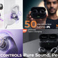 T75 Open-Ear Clip-On Bluetooth Earbuds with Secure Fit Design