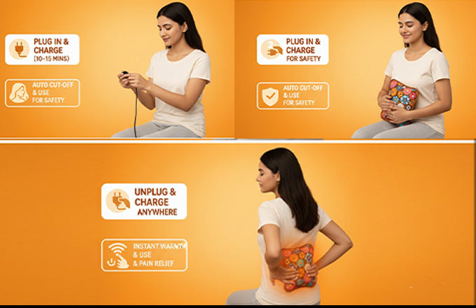 Electric Hot Water Bag with Pre-Filled Gel provides fast relief from period pain, muscle cramps, and joint stiffness. This 1L electric heating pad is safe, reusable, and easy to use—ideal for everyday warmth and comfort