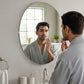 Crystal View Oval Decorative Wall Mirror with Modern Finish