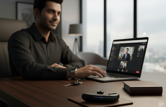 Mono Bluetooth Headset – Wireless Single-Ear Earpiece with Mic for Calls, Hands-Free Driving, Fast Charging, Lightweight & All Smartphone Compatibility