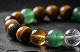 Money Magnet Bracelet – Certified Healing Crystals for Wealth & Prosperity | Citrine, Pyrite & Green Aventurine | Attract Money, Good Luck & Abundance | Original Crystal Bracelet for Men & Women